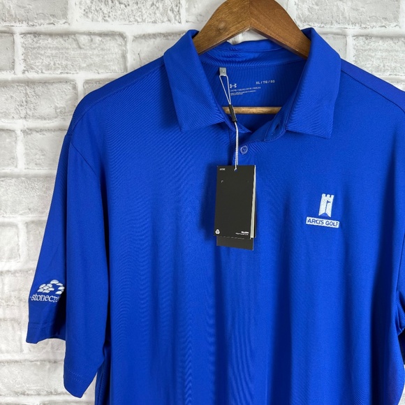 Under Armour Arcis Golf Stonecreek Royal Blue Performance Golf Polo Mens XL NWT - Picture 1 of 8